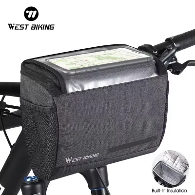 WEST BIKING Customized Bicycle Phone Handle Bar Handlebar Water Bottle Tube Bike Travel Bag Hard Case Bag Carry on