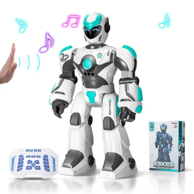 Hot Selling Early Education Programmable Stunt Remote Control Robot 2.4g Remote Control Robot Toy for Kids Stunt Robot