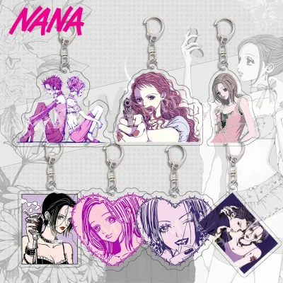 Japan Anime NANA Cosplay Keychain Oosaki Nana Honjo Ren Acrylic Figure Charm Keyring Accessories Fans Gift Accessories