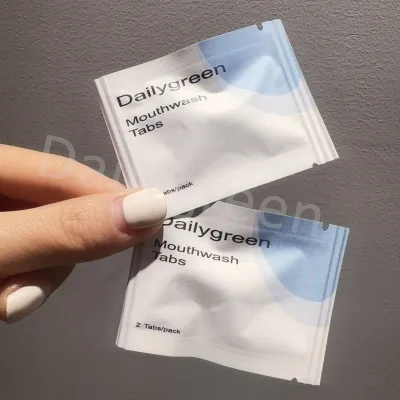 Eco Friendly Hotel Solid Teeth Whitening Toothpaste Tabs for Travel With Small Sachet