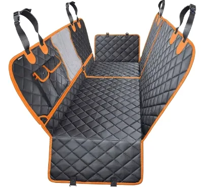 Scratch Proof Waterproof Dog Seat Cover for Back Seat 360 Protection Fits Most Car Van Truck with Feature Visual Window Pocket