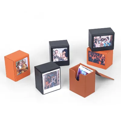 Caiul WIDE 5" PVC Waterproof Photo Storage Box for Fuji Instax Instant Photos Wide Picture Storage 50 Pcs