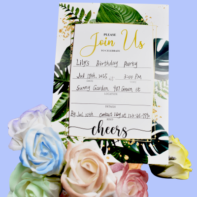 Multi - Style Event Invitation Letter with Envelopes for Celebrations Reunions and Baby Showers