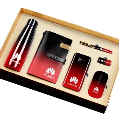 Wholesale 6-Piece Business Gift Set Customized Logo Engraving Insulated Cup and Notebook Souvenir Gift Set