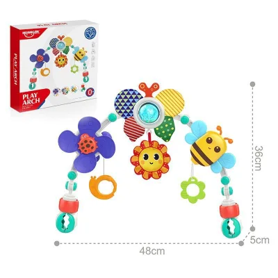 Infant Bees Stroller Crib Mobile Rattle Baby Activity Arch Bar Toy Hanging Rattle Set Baby Play Arch Crib Toys