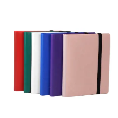 Acid Free Non PVC Collectible PP Plastic Side Loading 4 9 Pocket Hold 160 360 Trading Card Binder Album with Elastic Strap