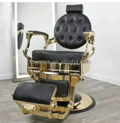 Barbershop Equipment Second Hand Barber Chair for Sale Gold and Vintage 1 Piece Beauty Salon Furniture Modern Wooden Crate
