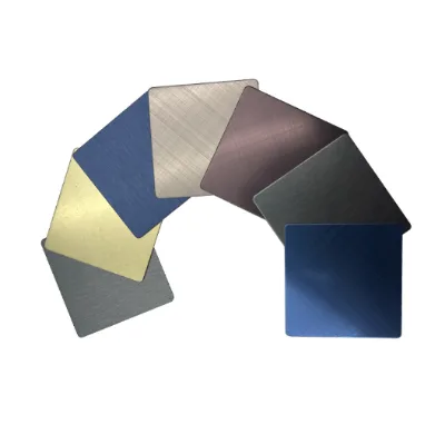 Random Pattern Stainless Steel Board Brushed Mirror Finish Apple Sand Rose Champagne Gold Cross Pattern Fingerprint-Free Metal
