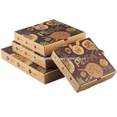Cheap Kraft Corrugated Cardboard Pizza Box Wholesale Pizza Box Custom Pizza Paper Boxes