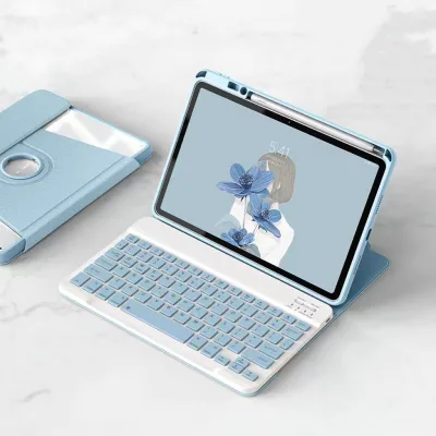 [ for Ipad 10th / Air 4 ] Pu Leather Magnetic Keyboard Tablet Smart Case for Ipad Case Air 4 10.9