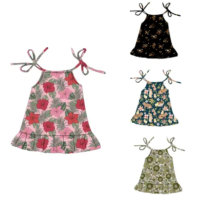 2025 Custom Design Little Girls Summer Casual and Comfortable Resort Style Dress High Quality Fabric Skin-friendly Baby 's Dress
