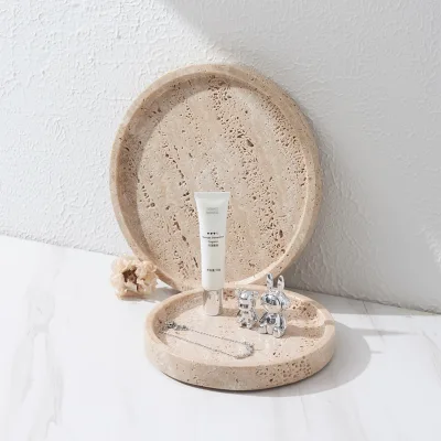 High Quality Custom Wholesale Marble Serving Tray for Hotel Decorative No-Slip Food Modern Fruits Tableware Dinnerware Dishes