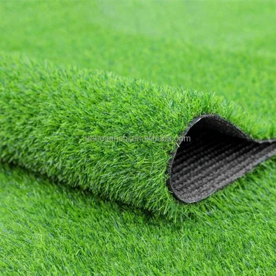 Realistic Faux Turf Rug for Soccer Field , Sports Flooring Lawn Artificial Grass