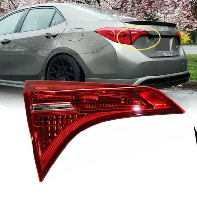 High Quality Standard Red Lens LED Inner Side Tail Lights for 2017-2019 Toyota corolla SE USA Version 12V/24V 36W Break Lamp