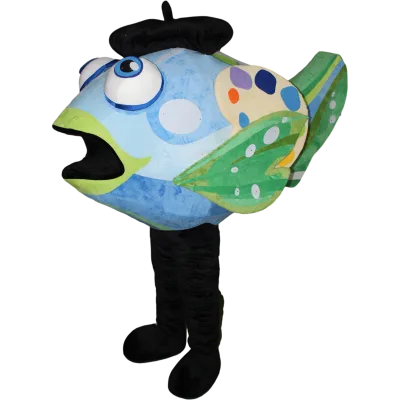 Character Animal Cartoon Fish Mascotte,custom Adult Size Fish Mascotte Costumes for Brand Show
