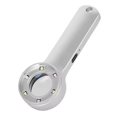 30x Handheld Rechargeable Identification Magnifying Glass for Jewelry Calligraphy and Painting Antique Diamond Appreciation