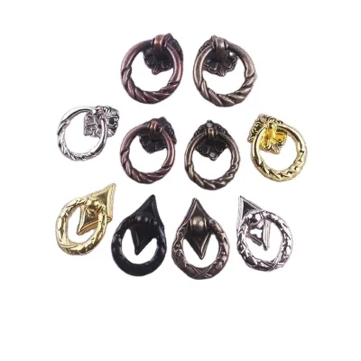 French European-style Zinc Alloy Single Hole Ring Handle Knob for Drawer Cabinet Wardrobe Children's Bedroom Furniture Hardware