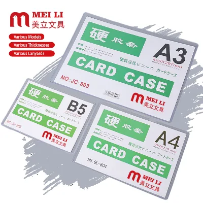 Custom Transparent Different Sizes Rigid Id Card Holder Glue Hard Card Case Clear Hard Id Card Holder