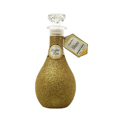 Wholesale OEM Rose Perfume Shower Gel 395ml Body Wash in Promotional Shine Bottle Bubble Bath for Women