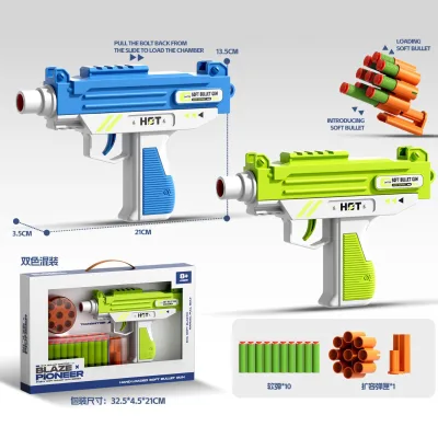 Soft Bullet Gun Toy for Boy Foam Blaster Toy Gun with EVA Bullet Children Battle Toy