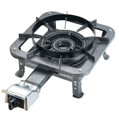 Commercial Cast Iron Gas Burner Outdoor Large Capacity Heavy Duty Gas Stove 8kw Heat Load for Restaurants Hotels Family Use