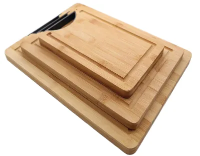 Dayu Eco-Friendly Square Organic Bamboo Cutting Board Set