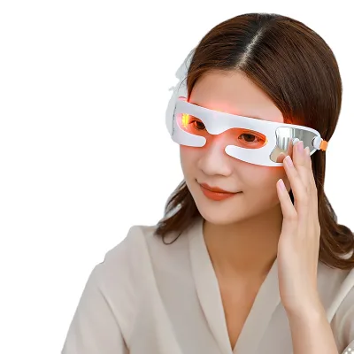 Lighten Eye Lines Wrinkle Removal Pain Relief Spa Led Light Therapy Vibration Red Light Heating Eye Beauty Massage