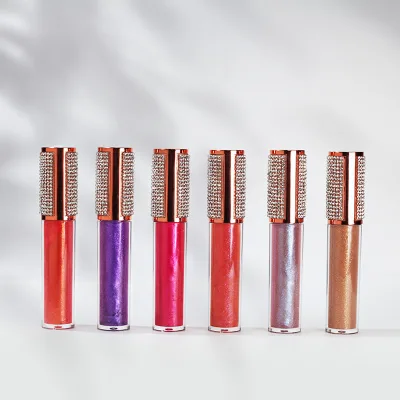 NEW  Diamond Light Luxury Crystal Glossy Lip Glaze Lip Gloss Water Moistening Pigmented Diamond Glitter Lipgloss Lip Gloss