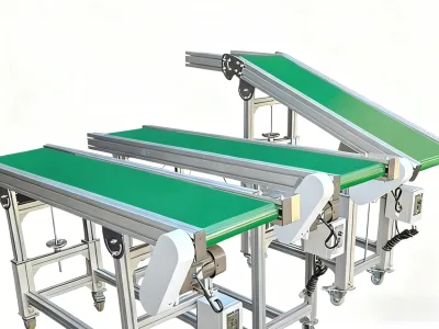 New Automated PVC Belt Conveyor-Durable Adjustable Speed 1 Year Warranty for Efficient Material Handling in Factory/Shipping