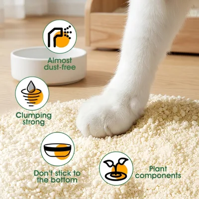 Natural Biodegradable Eco Cat Litter | Plant Raw Material, Green Low-Carbon Pet Care