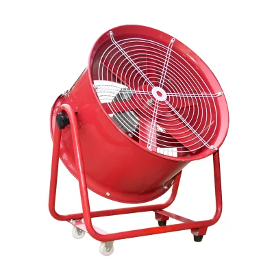CTF300 400 500 600mm Hand-push Smoke Exhaust Axial Flow Fan Warehouse Movable Exhaust Axial Fan with Wheel