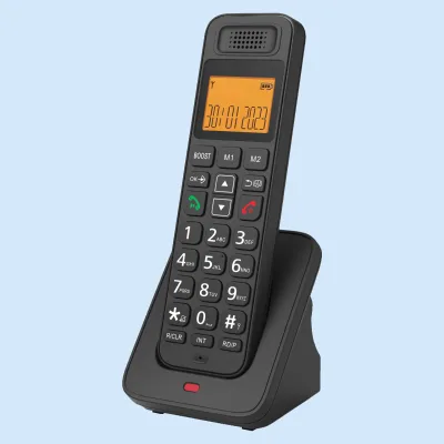 Residential Long Distance 16 Languages Digital TAM Long Range with Record DECT Wireless Intercom Telephone