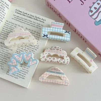 Dowell 2024 New Design Sweet Girl Hair Clip Cute Plastic Hair Accessories
