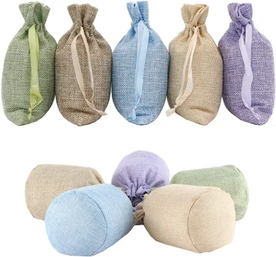 100% Jute Moisture-Absorbent Jewelry Pouches Gift Bags for Wedding Favors Party DIY Craft 4" X 6"