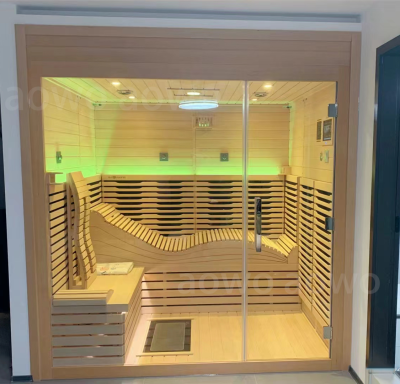 Emf Sauna with Lounge Down Chair Backrest Seat Sauna Stove Fire Wood High Tech Health Infrared Saunaa Fitness Sauna Suit