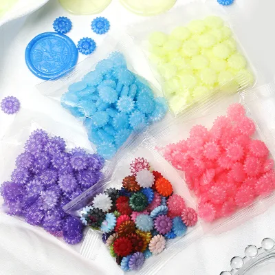 Transparent Bag Containing 50 Small-sized Individual Wax Particles for Sealing, Wax Seal Stamps, sealed Wax