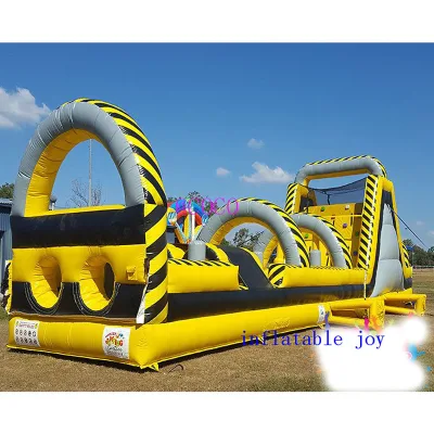 Exciting Rush Race Inflatable Obstacle Course PVC Material Max Capacity 100 Team Building Fun Activities Outdoor Sea Port Events