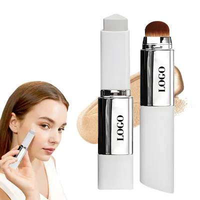 Whitening Concealer Foundation Stick Waterproof Smoothing Matte Contour Stick Long-Lasting Foundation Stick  with Brush