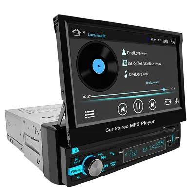Stock 7inch Auto Retractable Car Player 1din Car Tv Lcd Mp5 Player Rearview Mirror Car Video Monitor