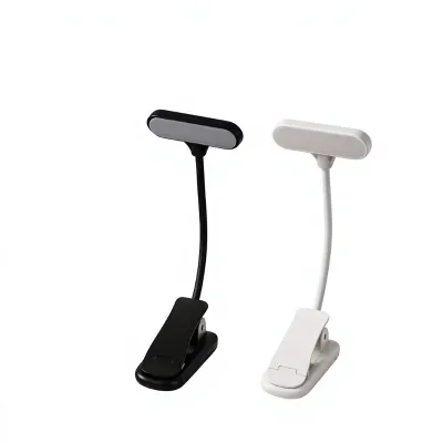 LED Book Light Dual Power USB Plug-in AAA Battery Clip Lamp Warm Light for Reading Bedroom Travel