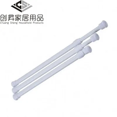 Adjustable Metal Curtain Rod Spring Bathroom Rod Shower Rod Retractable Telescopic Rod Guide Rail Hanging Rod