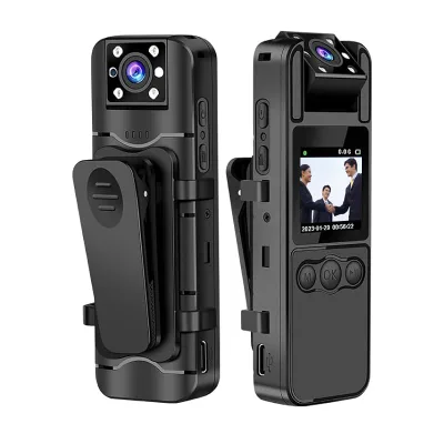 Ultra 4K Body Cam Wearable Body Worn Camcorder Video Recording Pen Camera with 180 Rotatable Lens for Security