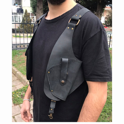 New Retro Underarm and Shoulder Leather Revolver Holster for Hunting Outdoor Universal Holster Concealed Gun Holster