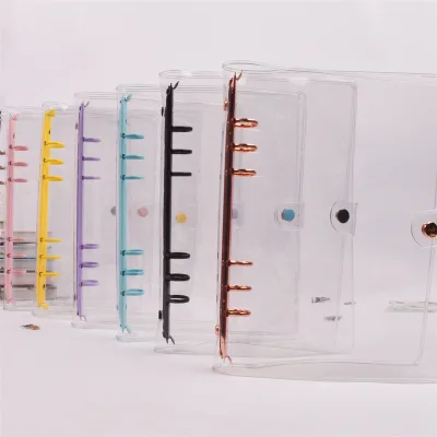 A5 Size Transparent PVC Ring Binder Cover for A5 Notebook, Replacement Inner Pages for Loose-leaf Notebook