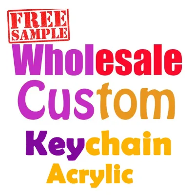 Free Sample Custom Double-Sided Acrylic Keychain with Custom LOGO Plastic Key Chains in Anime Style
