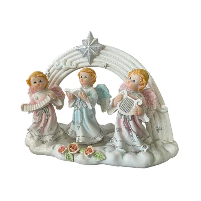 Statues Resin Handicrafts Religious Angel Figurine Home Living Room Porch Decoration Custom Wholesale