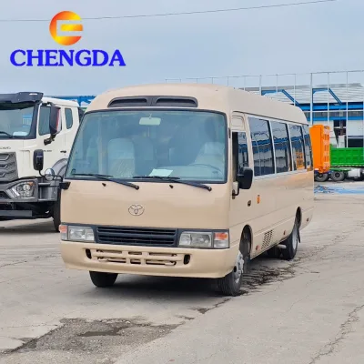 Coaster Diesel Engine Mini Bus LHD Manual Transmission Flat Roof Used 28 Seats City Bus