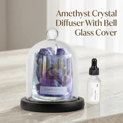 Factory Wholesale Natural Amethyst Crystal Stone Diffuser Gift Box Handicrafts for Indoor Home Decoration