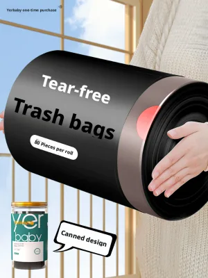 Tear-Free Thick Drawstring Handheld Plastic Garbage Bag for Home Kitchen Office Large Bin Daily Sanitary Waste Storage