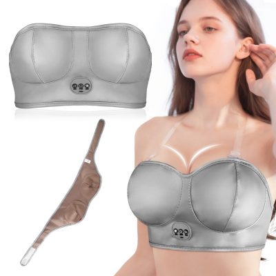 Breast Massager Smart Electric Boob Massager Rechargeable Enlargement Multi-Functional Wireless Breast Bra